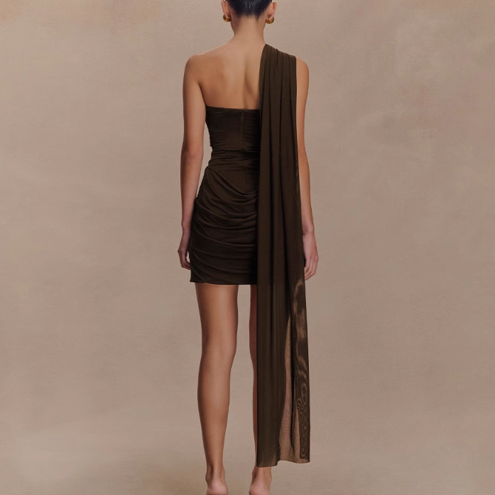 SUAVO Strap Mini Dress