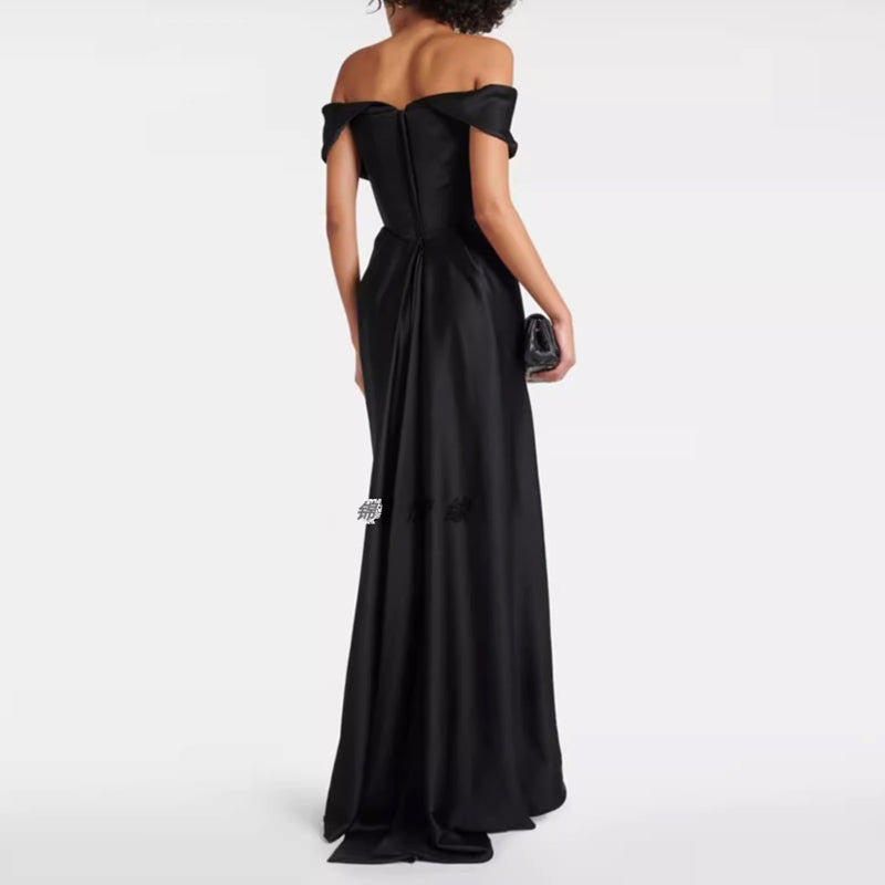 CUITA Off-Shoulder Evening Dress Gown