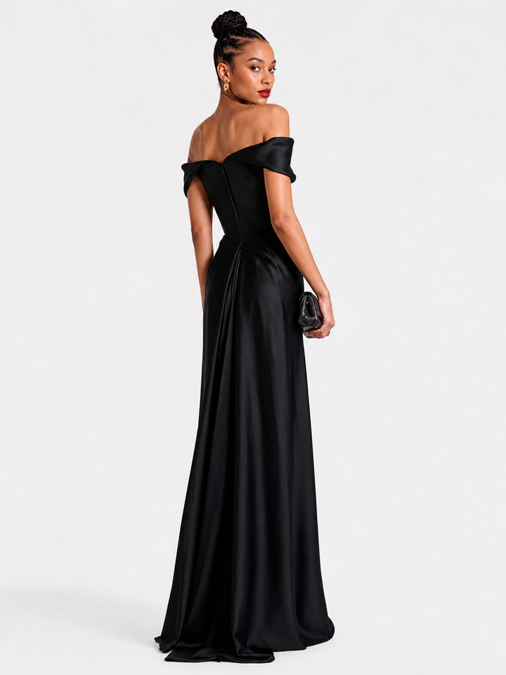 CUITA Off-Shoulder Evening Dress Gown