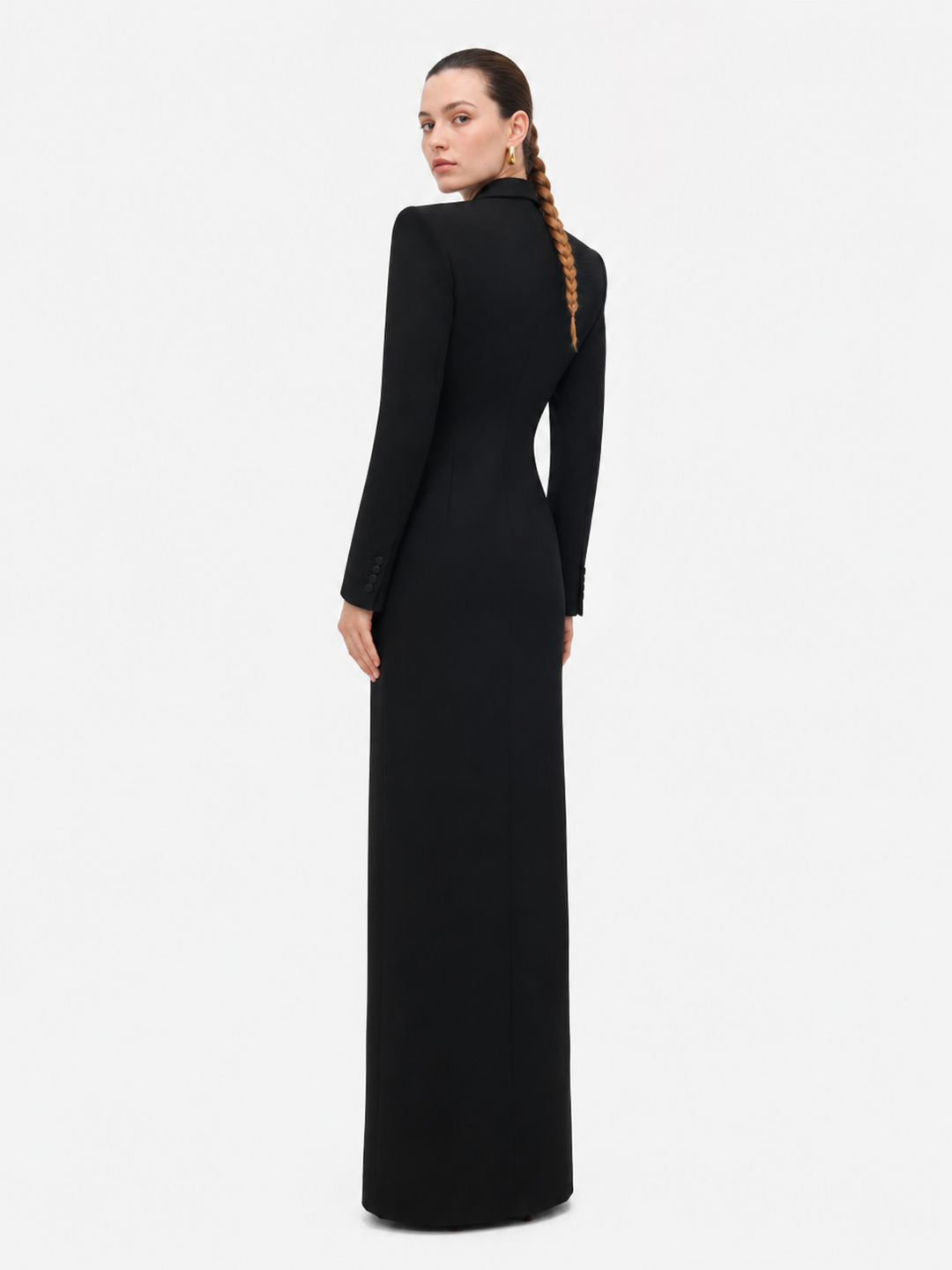 DECTI Deep V Evening Dress Gown