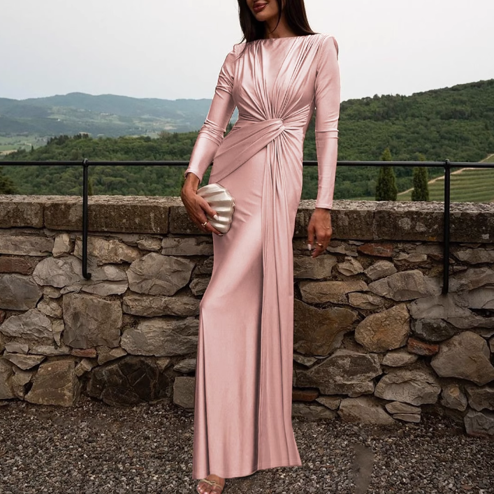 DEFVU Fold Hem Evening Dress Gown