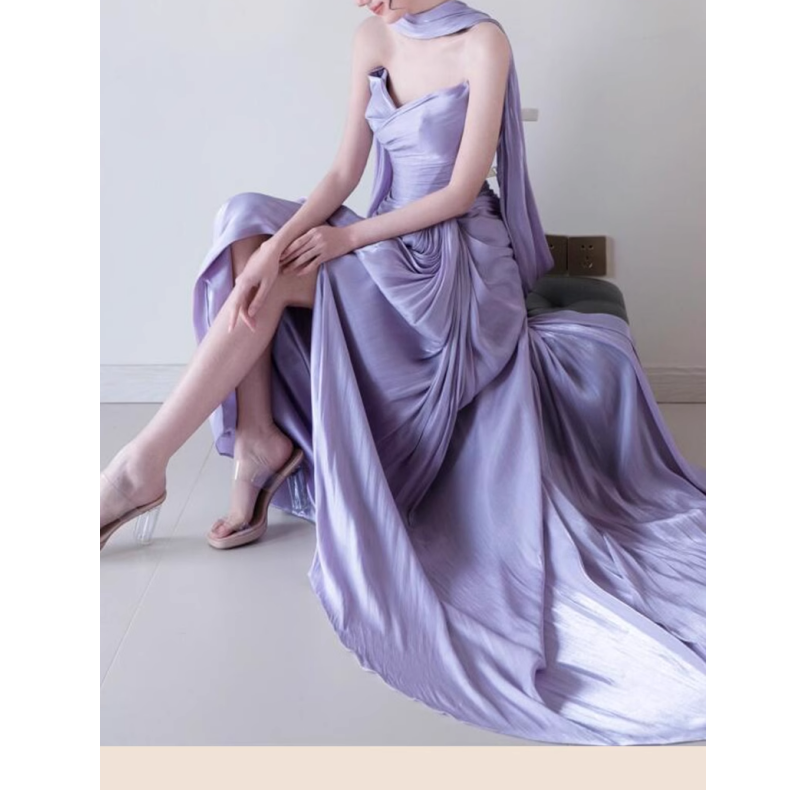 FAVTO Tube Maxi Evening Dress Gown