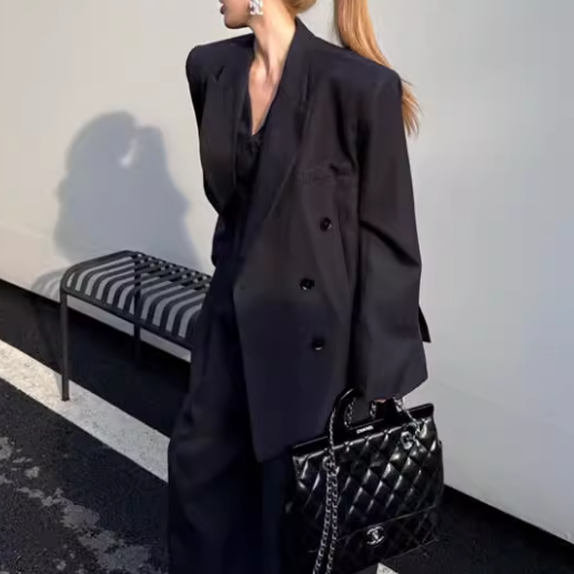 FECOV Button Lapel Blazer