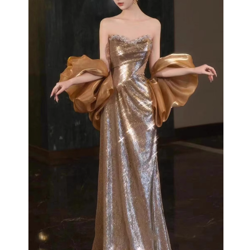 FTOTA Sequinned Tube Evening Dress Gown