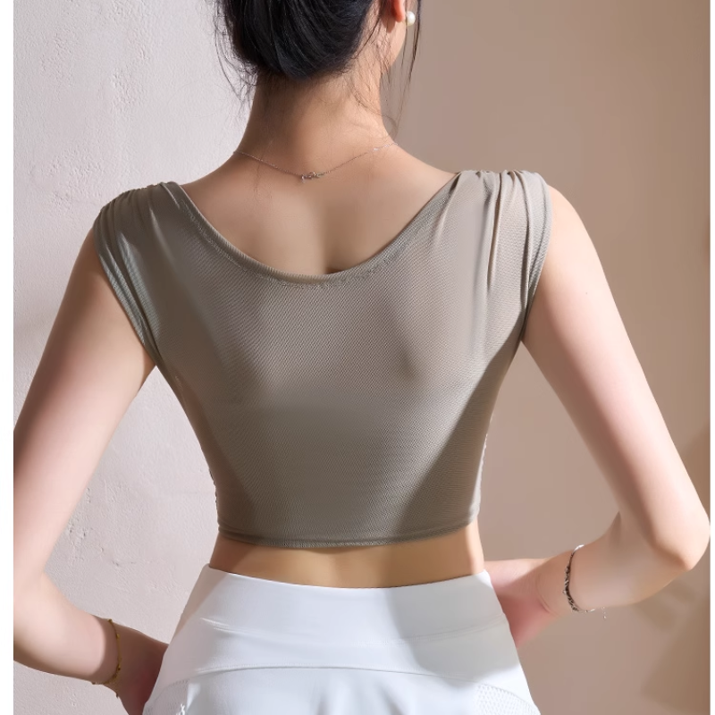 FVOTI Yoga Pilates V Neck Fitted Fitness Top