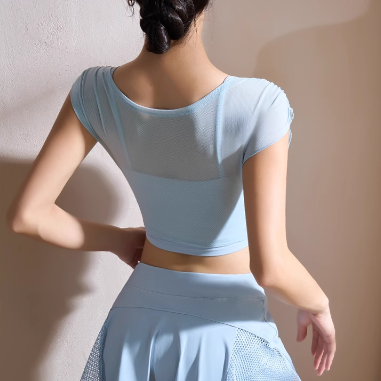 FVOTI Yoga Pilates V Neck Fitted Fitness Top