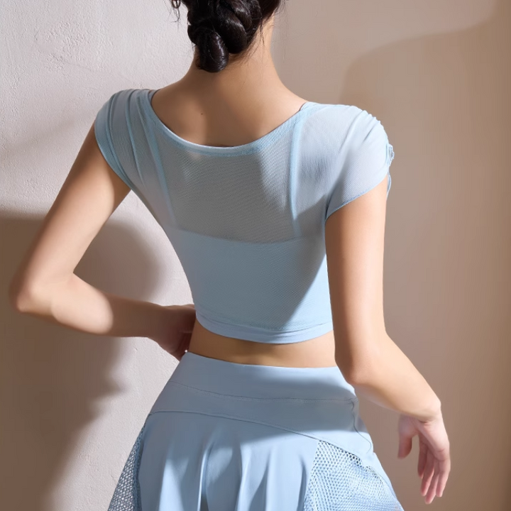 FVOTI Yoga Pilates V Neck Fitted Fitness Top