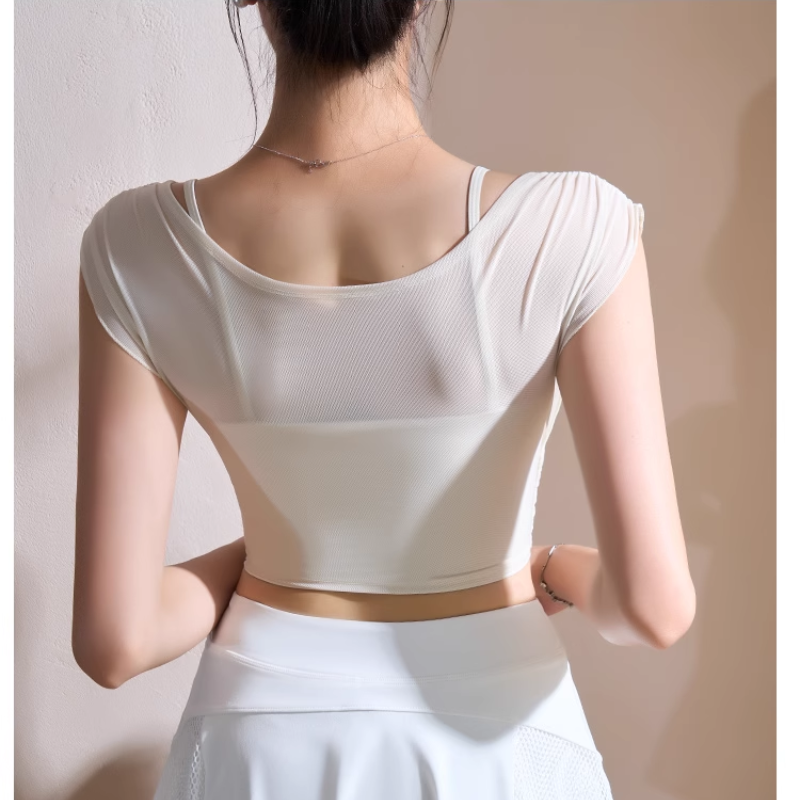 FVOTI Yoga Pilates V Neck Fitted Fitness Top