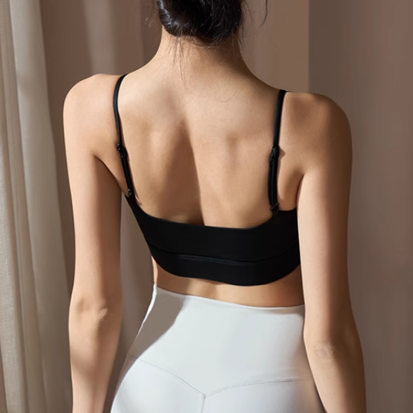 HOMVE Yoga Pilates Cut Out Fitted Sports Bra