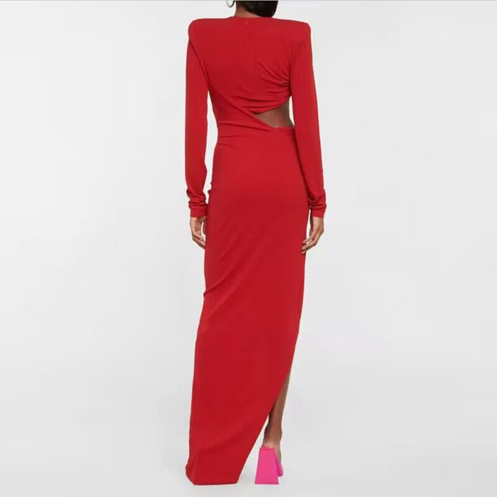 HUICO Cut Out Evening Dress Gown
