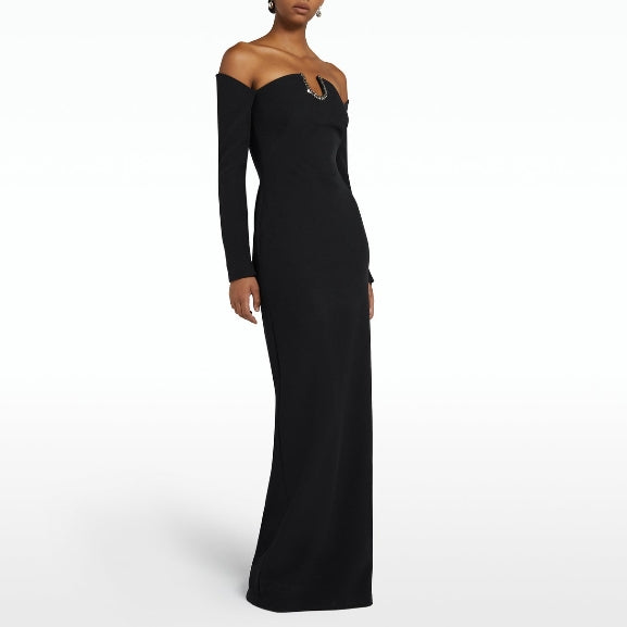 KAIVE Off-Shoulder Maxi Evening Dress Gown