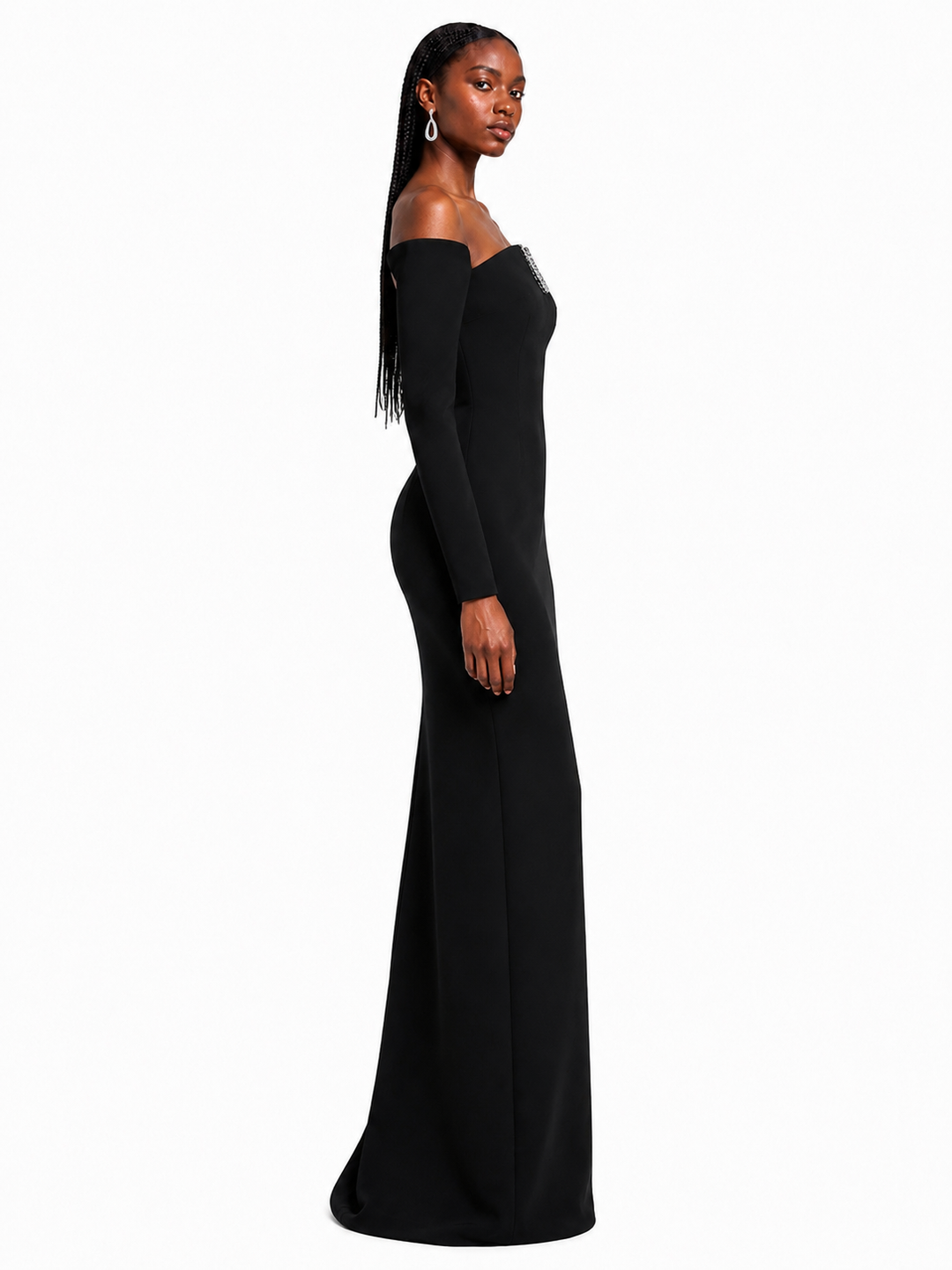 KAIVE Off-Shoulder Maxi Evening Dress Gown