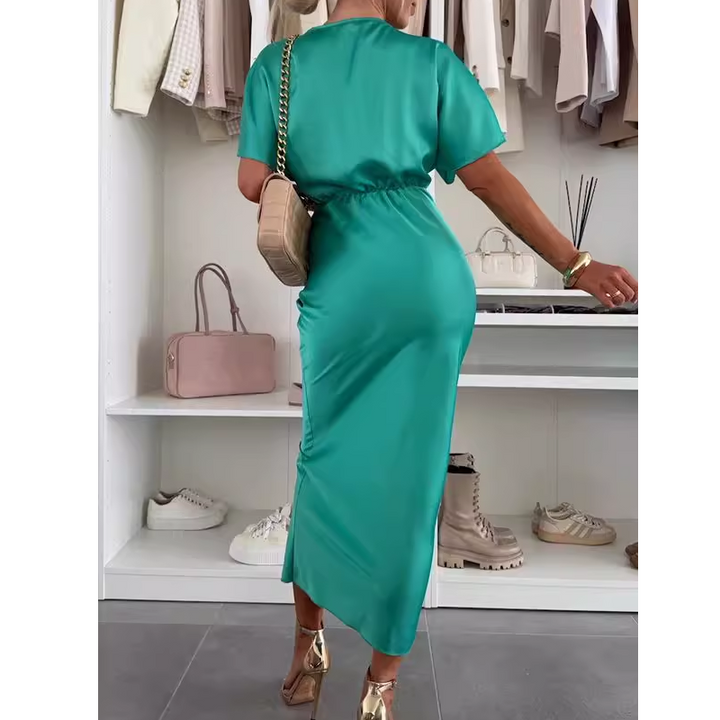 KETVU V Neck Midi Dress