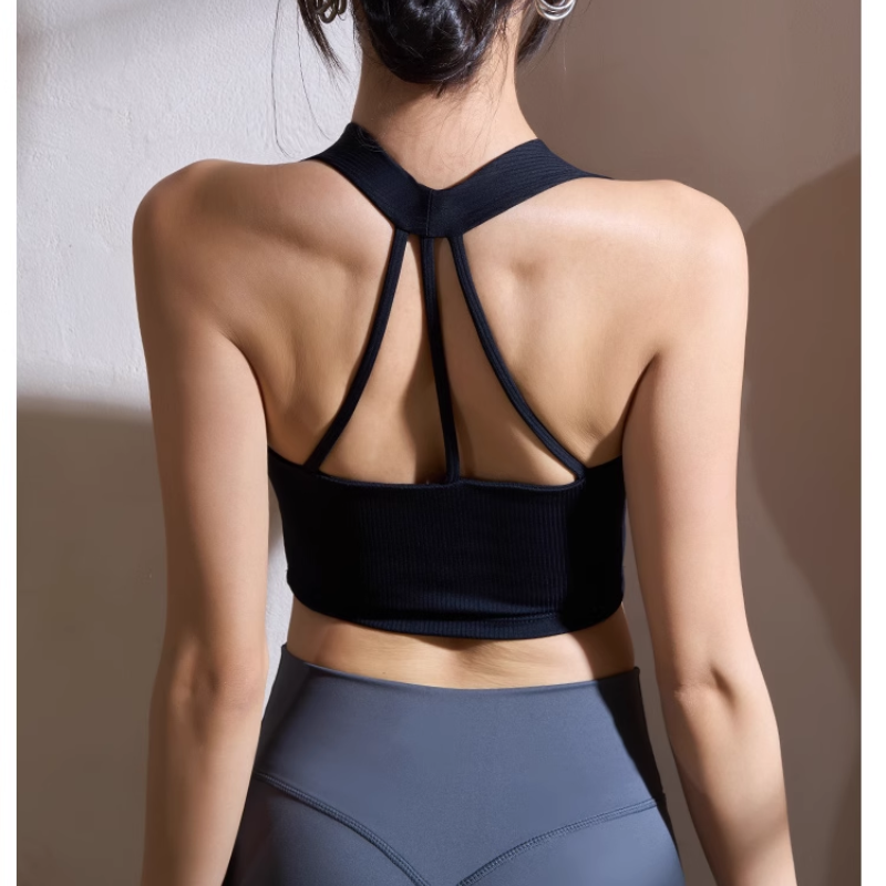 KOICE Yoga Pilates Deep V Fitted Sports Bra