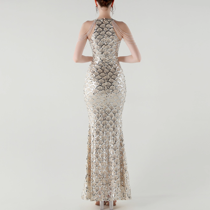 KOVTE Sequinned Evening Dress Gown