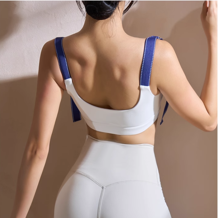 KUBRI Yoga Pilates Bi-Color Fitted Sports bra