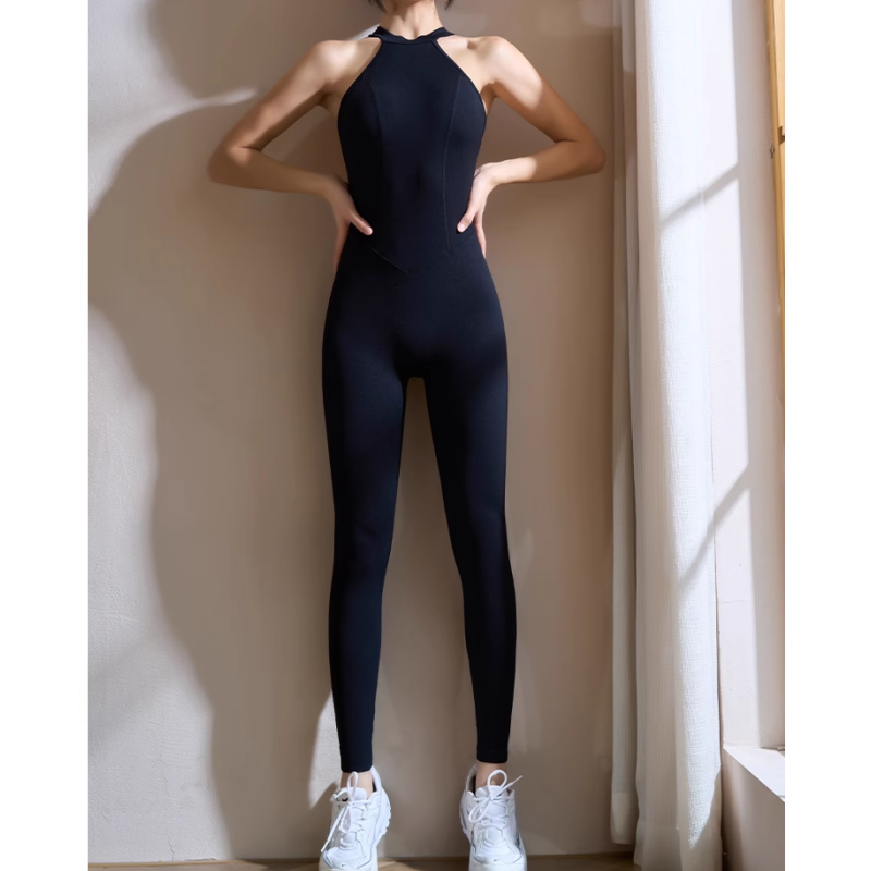 LALKA Yoga Pilates Backless Fitted Jumpsuit