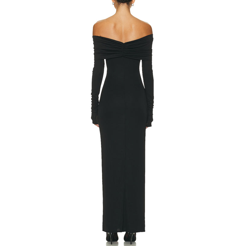 MIUNE Off-Shoulder Evening Dress Gown