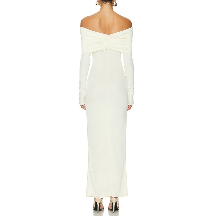 MIUNE Off-Shoulder Evening Dress Gown