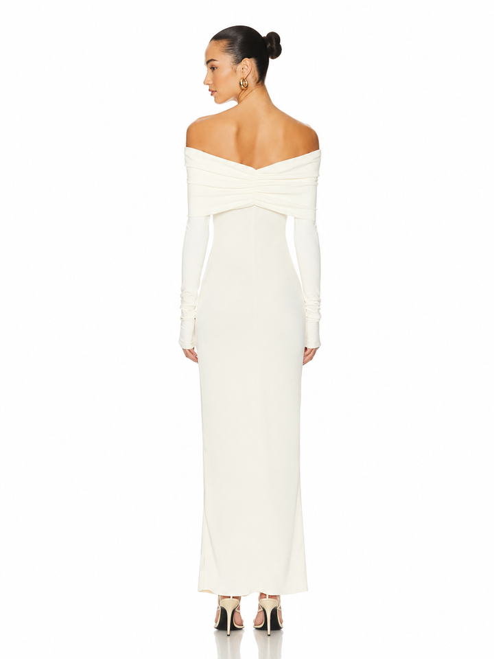 MIUNE Off-Shoulder Evening Dress Gown