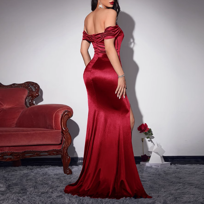 NEVDO Off-Shoulder Slip Evening Dress Gown