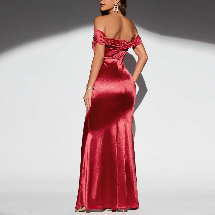 NEVDO Off-Shoulder Slip Evening Dress Gown