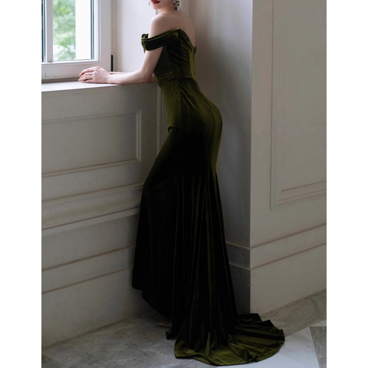 NEVVU Off-Shoulder Maxi Evening Dress Gown