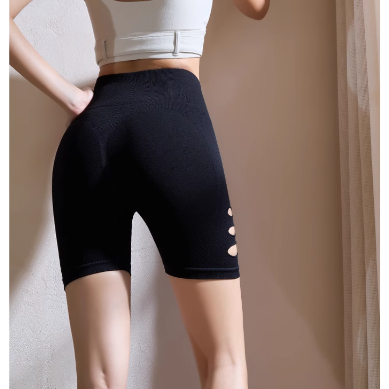 NODCI Yoga Pilates Cut Out Fitted Fitness Shorts