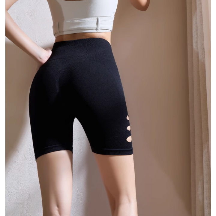 NODCI Yoga Pilates Cut Out Fitted Fitness Shorts