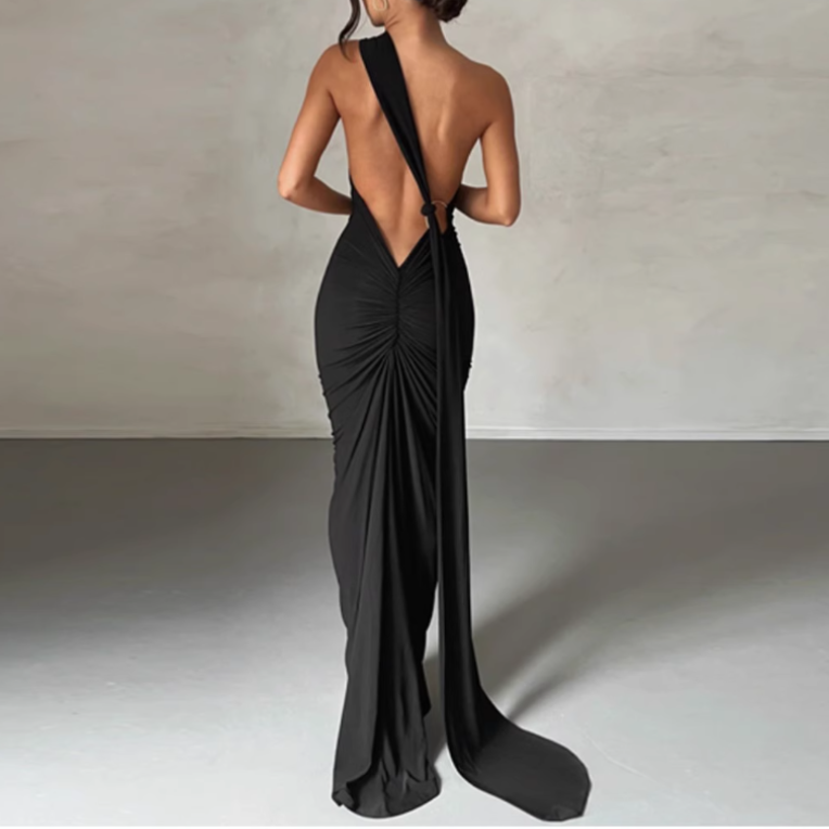 womens one shoulder maxi dress Lagoon Love One Shoulder Maxi Dress Green