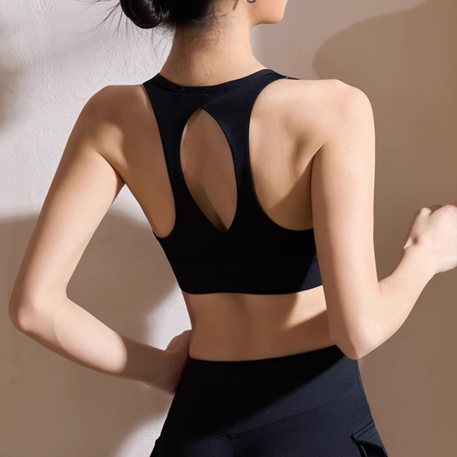 NULLK Yoga Pilates Cut Out Fitted Sports Bra