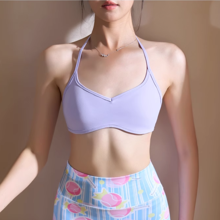 NUSAV Yoga Pilates Backless Fitted Sports Bra