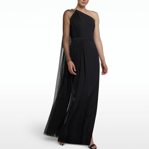 NVUCA One Shoulder Evening Dress Gown