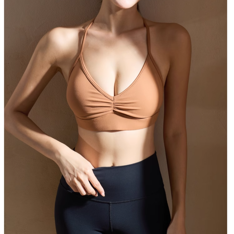 NYSUA Yoga Pilates Backless Fitted Sports Bra