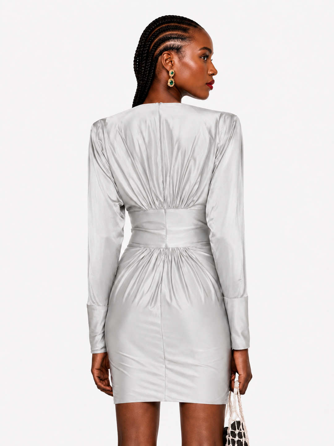 PEIVO Deep V Evening Dress Gown