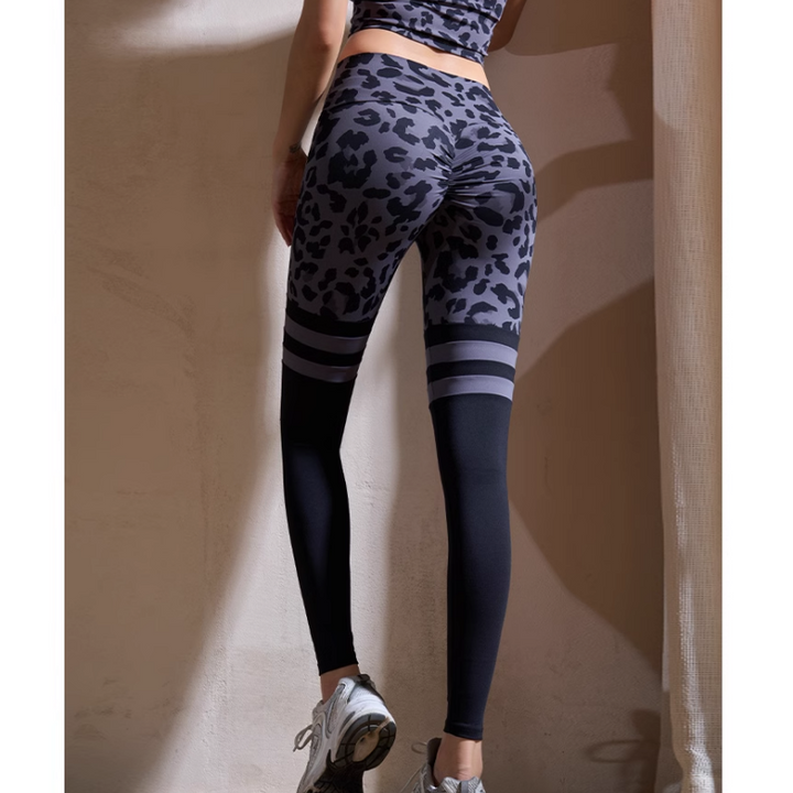 POMVI Yoga Pilates Printed Fitted Stretch Leggings