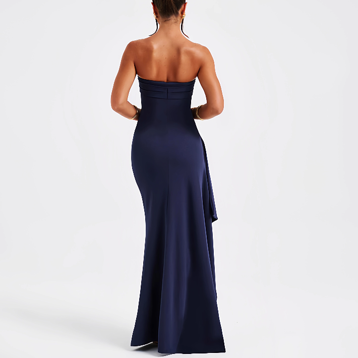 PUNCA Ruffled Tube Evening Dress Gown