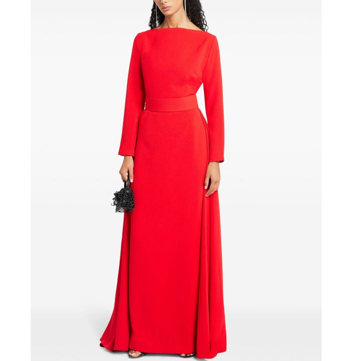 QAICE Long Sleeves Evening Dress Gown