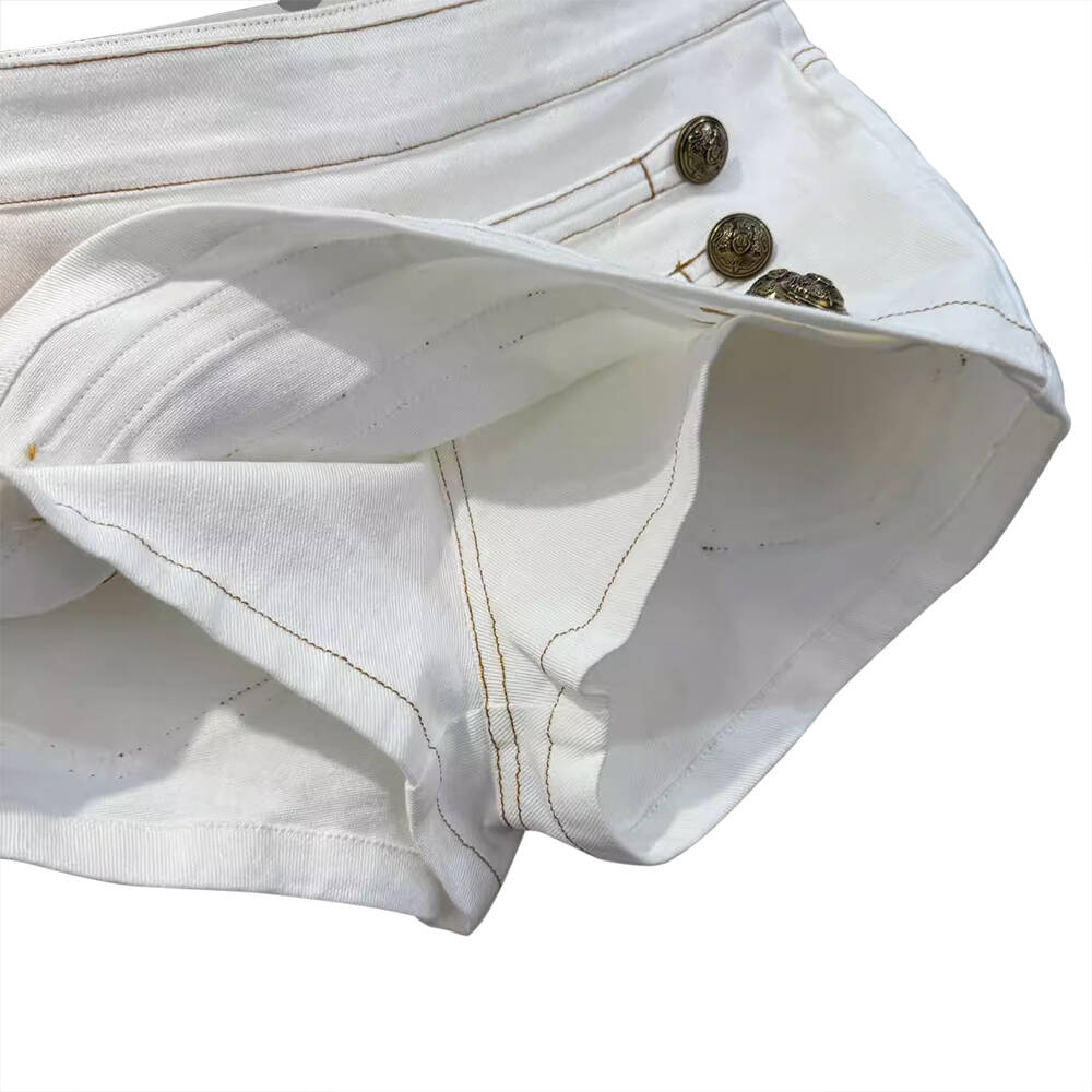 QEVRU Button Mini Skirt