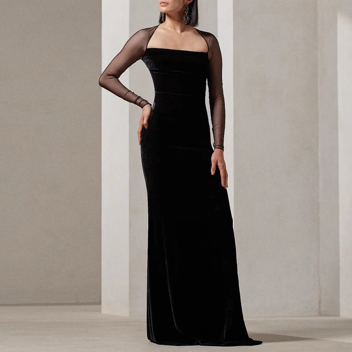 QUIVA See-Through Evening Dress Gown