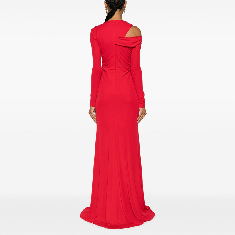 RAROK Cold Shoulder Slip Evening Dress Gown