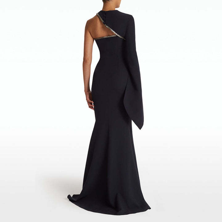 REKUV One-Shoulder Evening Dress Gown