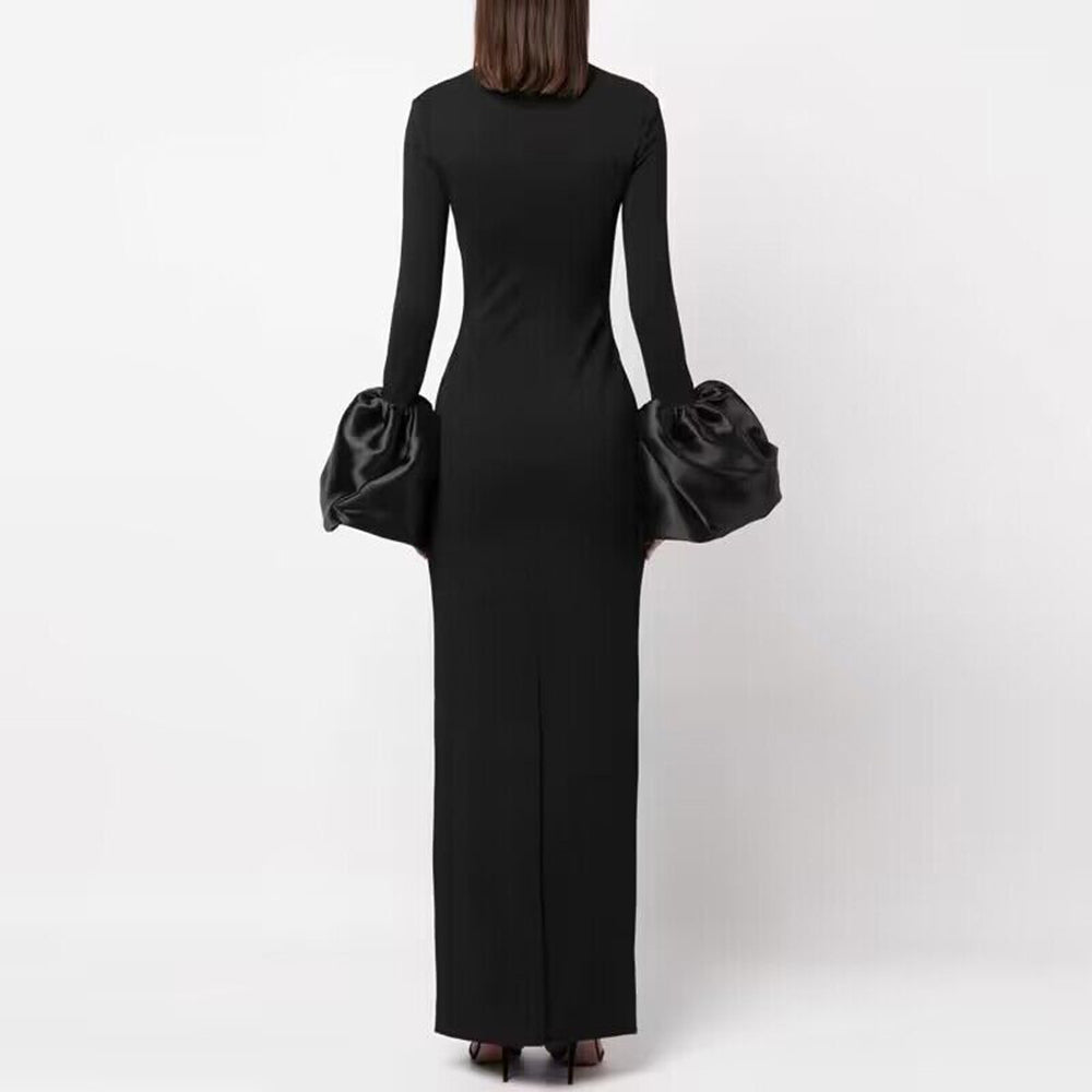 RETCI Bell Sleeves Evening Dress Gown