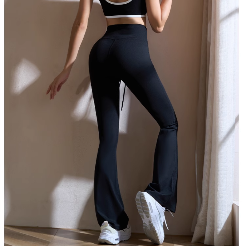 REVOT Yoga Pilates Lace Up Fitted Stretch Leggings