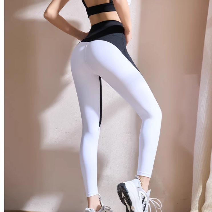 REVTI Yoga Pilates Bi-Color Fitted Stretch Leggings