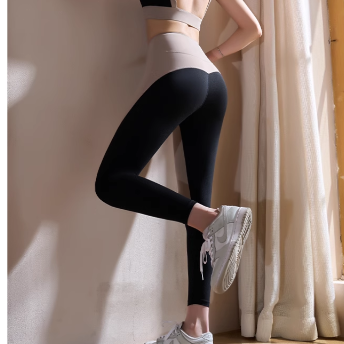 REVTI Yoga Pilates Bi-Color Fitted Stretch Leggings