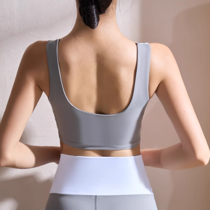 ROECA Yoga Pilates Bi-Color Fitted Sports Bra
