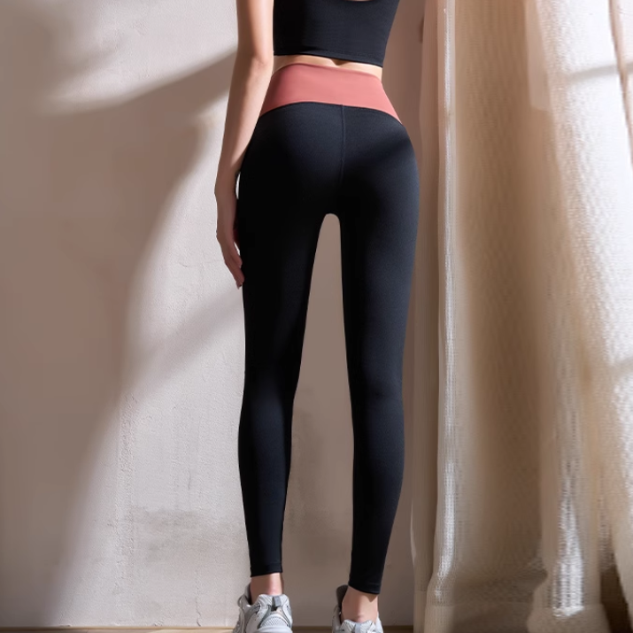 ROECA Yoga Pilates Bi-Color Fitted Stretch Leggings