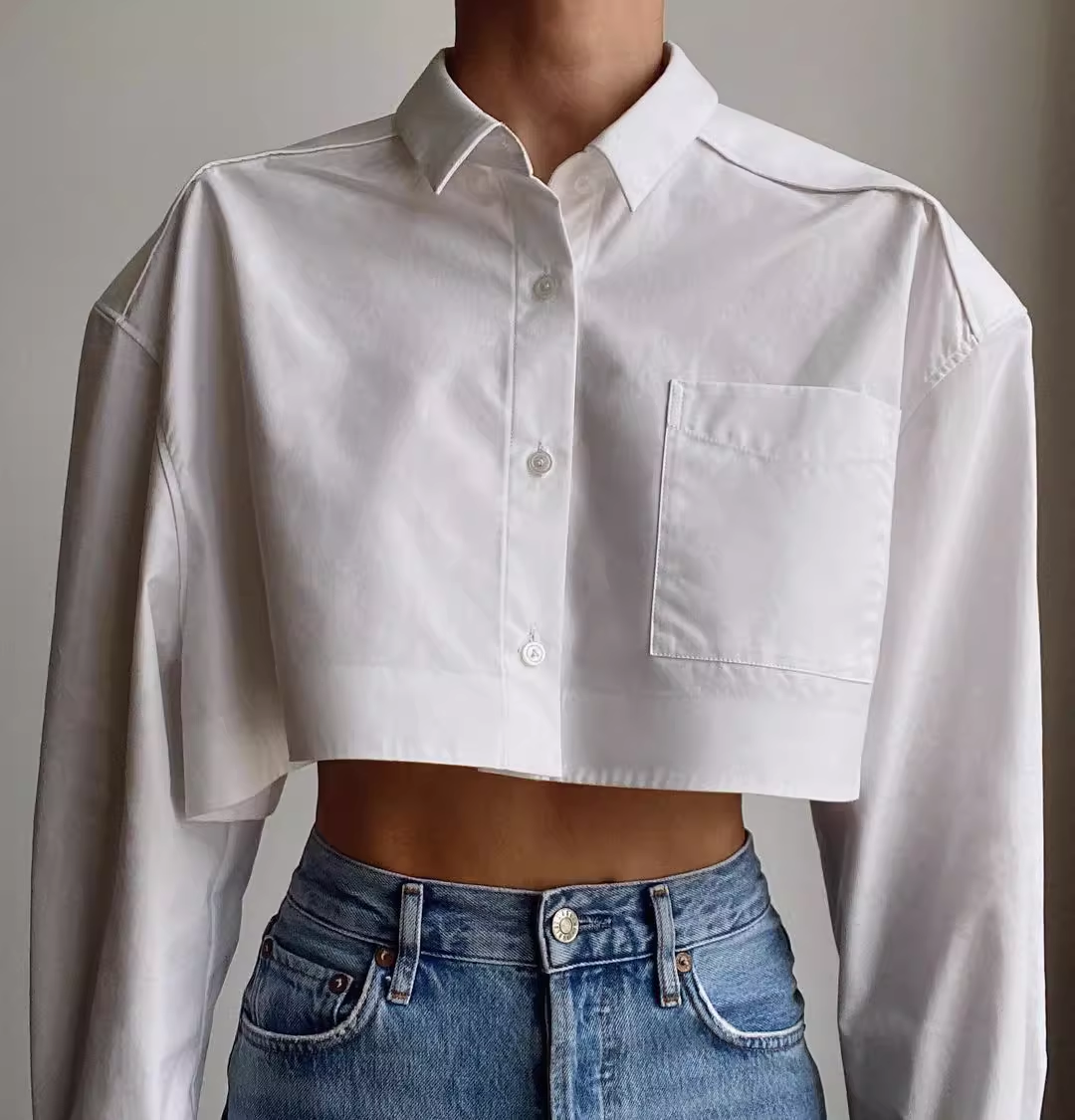 RONVA Cropped Long Sleeves Shirt