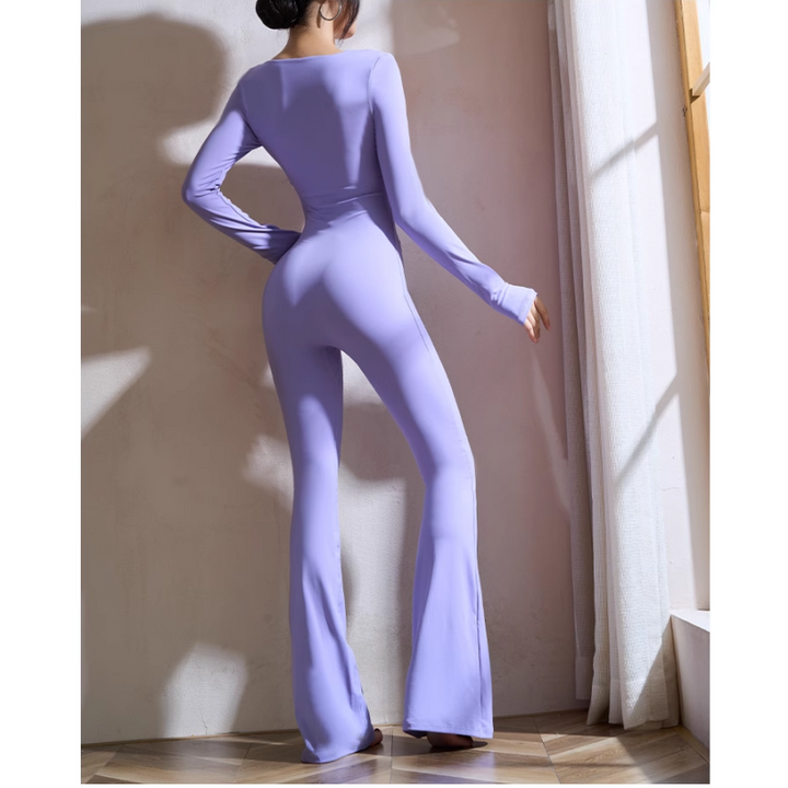 ROVIG Yoga Pilates Long Sleeves Fitted Jumpsuit